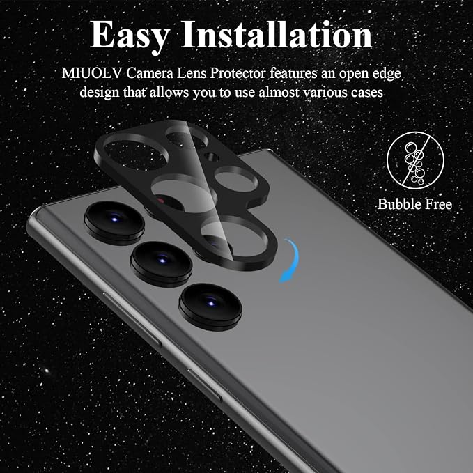 4 Pack Camera Lens Protector Compatible with Samsung Galaxy S22 Ultra | 9H Tempered Glass Camera Screen Protector, Bubble Free, Scratch-Resistant, Case Friendly, High Definition - Image 7