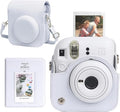 CAIYOULE Camera Case for Fujifilm Instax Mini 12 Instant Film Camera | Protective Camera Case, Camera Crossbody Bag for Fuji Mini 12 with Photo Album, Adjustable Shoulder Strap, Clay White by CAIYOULE