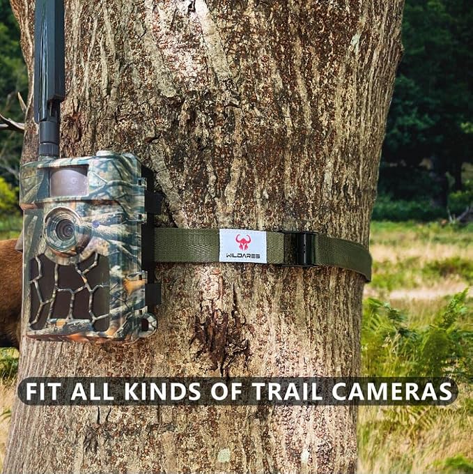 Trail Cam Straps, Game Camera Strap with Long-Lasting Alloy Buckle, Wildlife Trial Camera Accessories w/Durable Nylon Fiber, Deer Camera Tree Belts - Image 4
