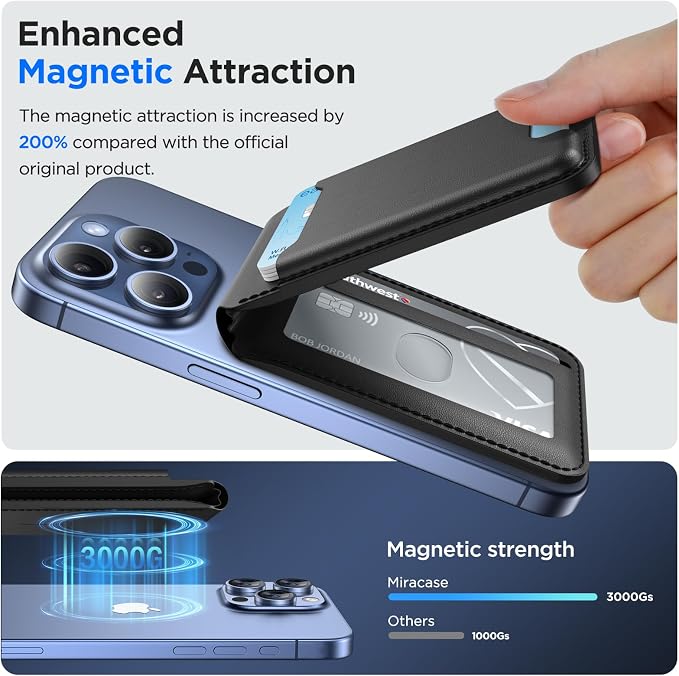 miracase Magnetic for iPhone 17 Pro Case, Compatible with MagSafe, Integrated Silicone Camera Control Cover, 3.0mm Thicken Shockproof Drop Protection Phone Case for 17 Pro,Dark Black - Image 4