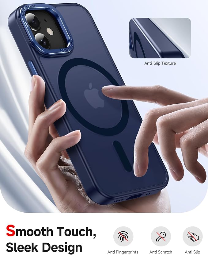 LeYi for iPhone-13 Mini Case/iPhone-12 Mini Phone Cases:[ Screen Protector X2+ Camera Cover X2] Compatible with Magsafe i iphone12 12mini Slim Protective Magnetic Funda para iphone13 13mini, Blue - Image 2