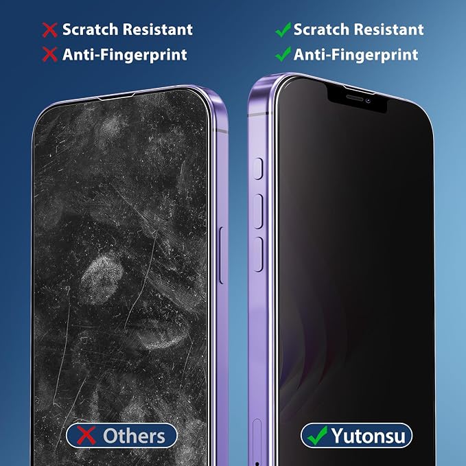 2+2 Pack Privacy Screen Protector for iPhone 12 6.1-Inch | with Camera Lens Protector, Anti-Spy Tempered Glass Film, Easy Installation, 9H Hardness, Case Friendly - Image 4