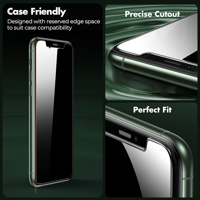 UNBREAKcable Privacy Screen Protector for iPhone 11 Pro Max/XS Max, 2-Pack | True 28° Anti-Spy, Shatterproof Tempered Glass, 9H Hardness, Easy Install, Bubble-Free, Anti-Scratch, Case Friendly - Image 6