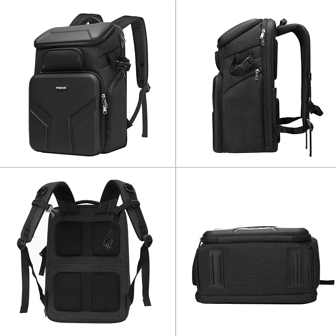 MOSISO Camera Backpack, DSLR/SLR/Mirrorless Photography Camera Bag | Waterproof Front Hard Shell&17.3 inch Laptop Compartment&Tripod Holder&Rain Cover Compatible with Canon/Nikon/Sony,Space Gray - Image 8