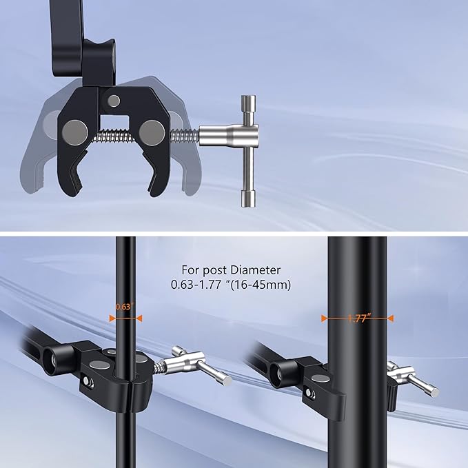 CreaDream iPad Holder for Mic Stand, Aluminum Tablet Holder for Mic Music | Adjustable Tablet Holder for Micphone Stand, Heavy Duty iPad Clip Attachment Compatible with Devices from 4.7 to 13 inch - Image 6