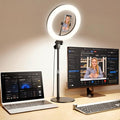 Desk Ring Light with Stand for Computer, Desk Light for Video Recording | 10.5" Video Conference Lighting, Adjustable Circle Light with Phone Holder for Zoom Meeting Video Call Podcast Stream Webcam by Yarrashop