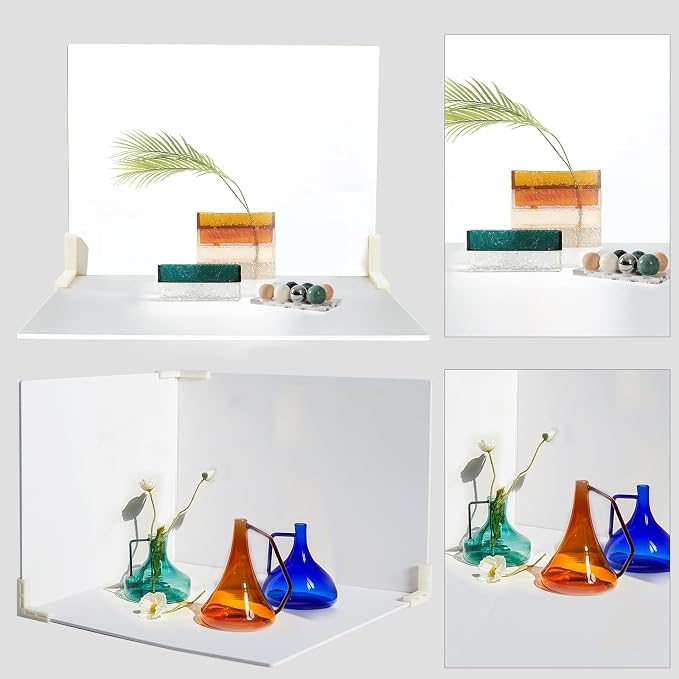 3 PCS Board Photo Backdrop, 15.8x11.8 Inch Waterproof Photography Backdrop Boards with 3 PCS Bracket for Flat Lay, Product Photography Background (White 3) - Image 3