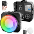 NEEWER Basics 28W Full RGB Pocket LED Video Light, Dimmable COB Studio Continuous Output Lighting for Photography Video Recording Vlog Streaming, 6000lux/0.5m 2500K–10000K CRI98 20 Scenes, HL28C by Neewer
