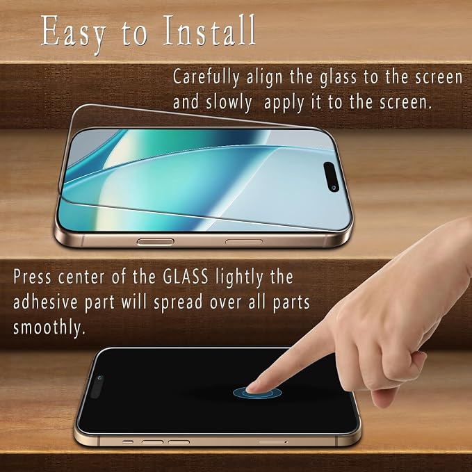 2+2 Pack Screen Protector for iPhone 17 6.3 Inch Tempered Glass | with Camera Lens Protector, 9H Tempered Glass, Anti Scratch, Bubble Free - Image 5