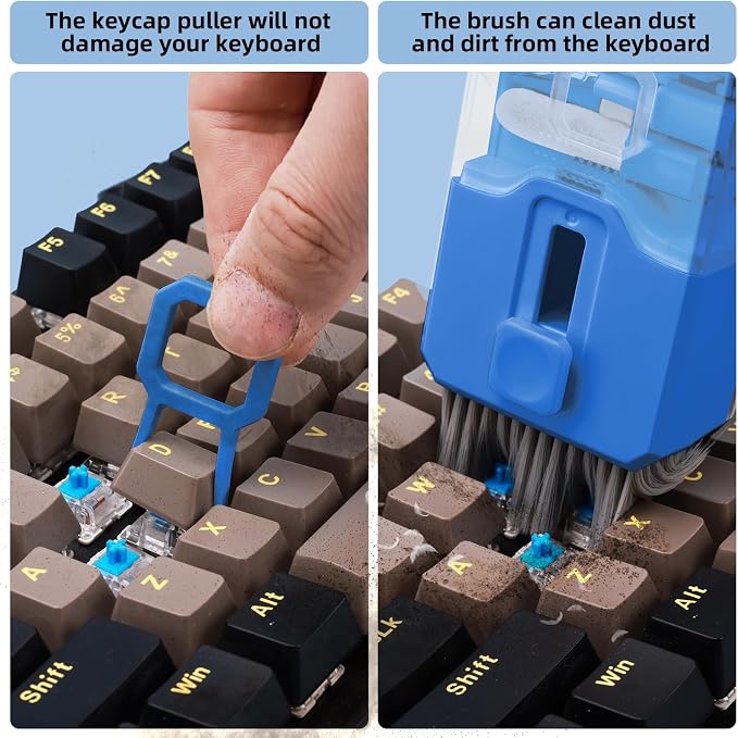 Keyboard Cleaner & Laptop Cleaning Kit, All-in-1 for Computer PC, SkyBlue | Electronics Deep Cleaning Reusable Brush Tool, Screen-Safe Spray, for iPhone iPad Macbook Airpod Camera, Gaming Accessories - Image 2
