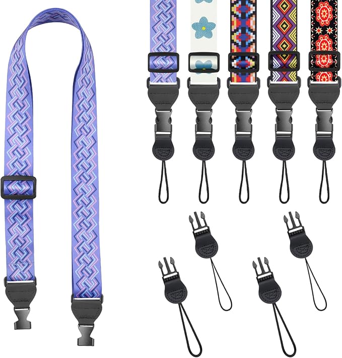 FIEIL Geometric Rhombus Shoulder Strap, Adjustable Camera Strap with 2 Sets of Quick-Release Buckles, Comfortable Neck Strap for iPad, Tablet, Camera, Laptop, Binocular, Luggage Bag by FIEIL