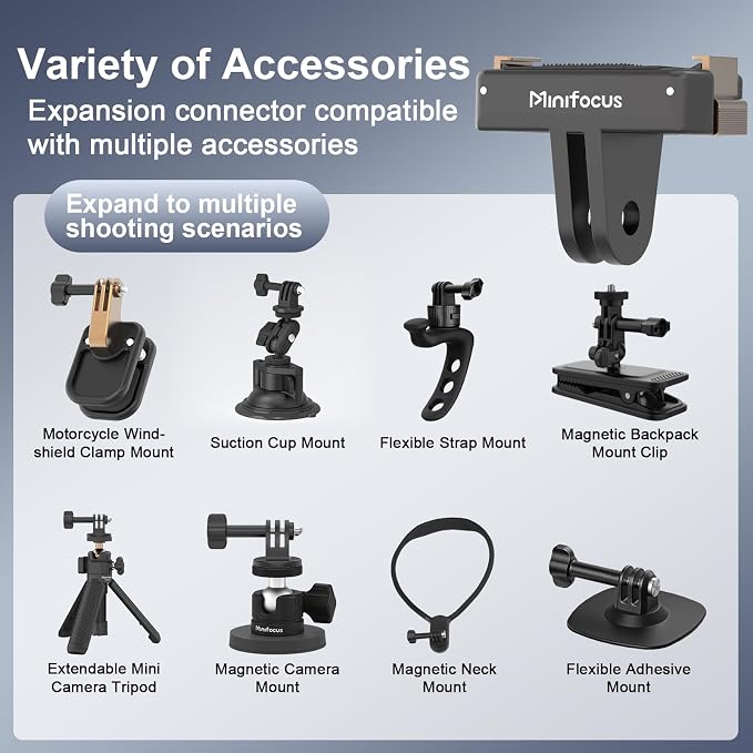MINIFOCUS Magnetic Quick Release Adapter Mount for DJI Osmo Action 5 Pro, Extension Base Bracket with Dual-Claws for DJI Osmo Action 4/Action 3/Osmo 360 Accessories - Image 8