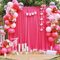 10 ft x 10 ft Wrinkle Free Hot Pink Backdrop Curtains for Parties, Polyester Fuchsia Photo Backdrop Drapes for Wedding Birthday Party Baby Shower,5ft x 10ft,2 Panels by Outpain