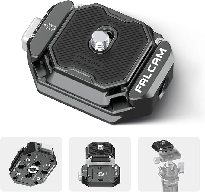 ULANZI F38 Multi-Hole Camera Quick Release Plate Kit | 1/4" to 3/8" Mount Quick Release System QR Plate Camera Tripod Mount Adapter for Sony Canon Monopod DSLR Stabilizer Slider by ulanzi