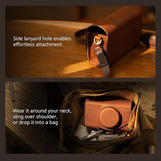 SmallRig Leather Case Bag for FUJIFILM X-E5 / X100VI, for Ricoh GR IV/GR III, Carrying Case with Magnetic Closure, Protective Pouch, Compact Storage Bag, Crossbody Bag, Shoulder Strap, Brown-5986 - Image 5