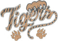 1 Pc Tiger Rhinestone Iron on Hotfix Transfer Decal, Tiger Footprints Pattern Bling DIY Patch Clothing Repair Applique T-Shirt Vest Shoes Hat Jacket Decor Clothing DIY Accessories by GOMAKERER