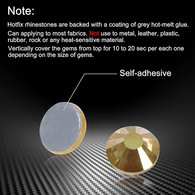 Jollin Hotfix Rhinestones Flatback Crystal 3.2mm SS12, Metallic Sunshine | 1440pcs Hot Fix Crystals Glass Rhinestones for Bedazzling, Crafting, Clothes, Shoes & Accessories DIY Decoration - Image 5