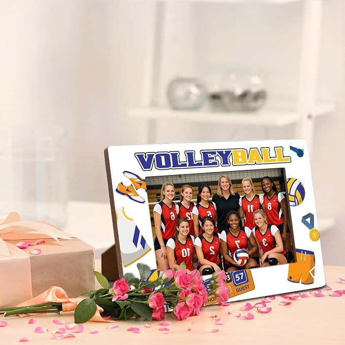 Volleyball Picture Frame, Sports Themed Photo Frame for 4x6 Inches Photos, Tabletop Display Frames for Players and Coaches, Gift to Volleyball Enthusiasts, Home Office Decor - Image 4