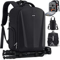 SDYSM Camera Backpack, Hardshell DSLR/SLR Camera Bag with Lens Pouch & 15.6" Laptop Compartment Waterproof Camera Case with Rain Cover Photography Backpack Compatible for Canon/Nikon/Sony/Drone Black by SDYSM