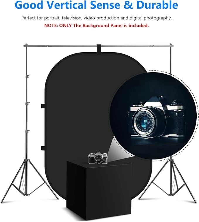 NEEWER Chromakey Backdrops, Double Sided Black Screen and White Screen | 2 in 1, Foldable Reversible Background, for Photography, Gaming, and Live Streaming, 5'×6.6'/1.5m×2m, Black/White - Image 5