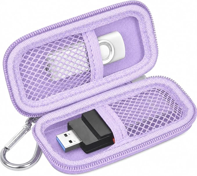 USB Flash Drive Case for SanDisk for Samsung, for SD/SDXC/SDHC Memory Cards | for Buffalo External 1.0TB Portable SSD, Mini Electronic Accessories Organizer, Office/Travel Use, Thumb Drive Bag Only by Casmilee