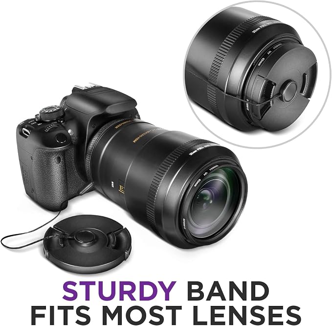 Altura Photo 5 Pcs Lens Cap Leash, Keeper, Tether & Holder for Camera Lens | Never Lose a Lens Cap Again, Lens Cover Strap & String, Fits Most DSLR & Mirrorless Cameras - Image 5
