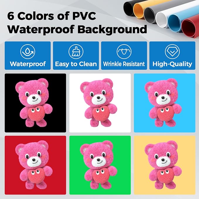 Photo Light Box, 16"x12"x12" Foldable Photography Light Box with CRI>95 120 Light Beads. Dimmable Shooting Tent Kit with White and Warm Light. 6 Color Backdrops Photo Booth for Studio Products Display - Image 4