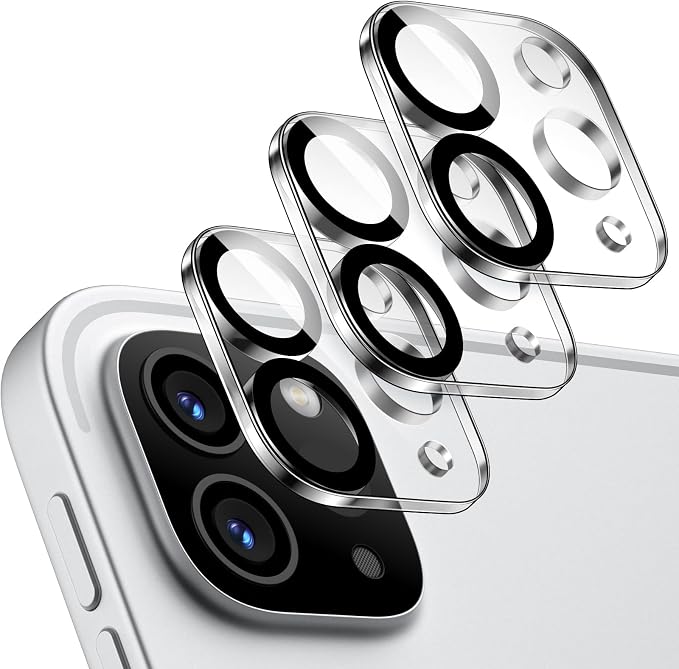 JETech Camera Lens Protector for iPad Pro 11"/12.9", 3-Pack | For 2022/2021/2020 Model, 9H HD Clear Tempered Glass, Full Coverage Protection, Anti-Scratch Design, Easy Installation by JETech