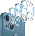 【3 Pack】Dengduoduo Tempered Glass Camera Lens Protector for iPhone 13 6.1" & iPhone 13 Mini 5.4", Bling Glitter Sparkle Ultra HD, 9H Hardness, Anti-Scratch, Case Friendly, Easy to Install [No Affect by Dengduoduo