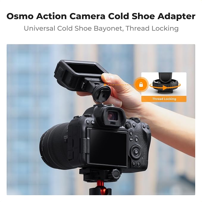 K&F CONCEPT Cold Shoe Magnetic Quick Mount Holder for Osmo Action 4/5 Pro | Tripod Mount, Hot Shoe Camera Adapter with 1/4" Screw Hole for Osmo Action 3/4 DSLR Photography Accessories, PP18 - Image 3