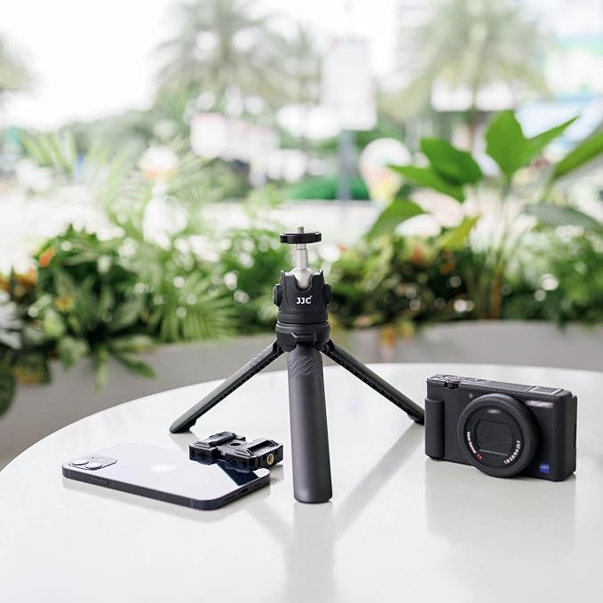 JJC Extendable Mini Tripod & Selfie Stick for Sony ZV-1F ZV-1 ZV-E10 A6100 | for Sony ZVE10 II ZV1F ZV-1 II ZV1 RX100 VII A6100 A6400, Canon PowerShot V1 SX740 HS G7X III II EOS R100 R50 & More - Image 8