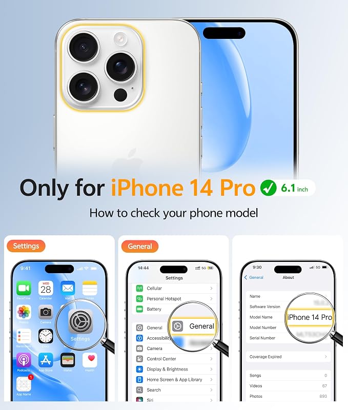 FNTCASE for iPhone 14 Pro Case, Compatible with Magsafe, Screen Protector | Anti Yellowing, Magnetic Phone Cases, 14FT Military Grade Drop Protection, Slim Shockproof Protective Cover, Clear - Image 2