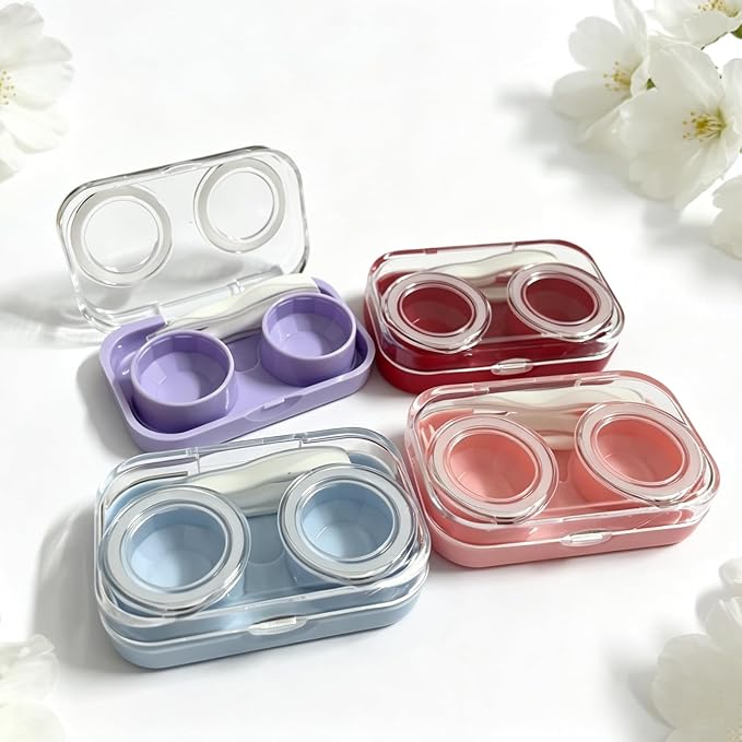 Contact Lens Case, Travel Size Cute Colored Contact Lenses Applicator Remover Tool Kit for Daily Outdoor (4 Pack) - Image 5