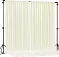 Ivory Backdrop Curtain 2 Panels-Wrinkle-Free Beige Curtains Polyester Photography Drapes for Wedding Party Baby Shower Photo Background Decorations- 8 X10FT (Ivory) by WishCare