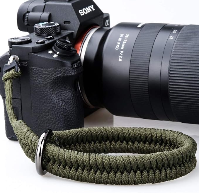 Camera Wrist Strap - DSLR Mirrorless Camera Quick Release Camera Hand Strap | with Safer Connector （Green） by AQAREA