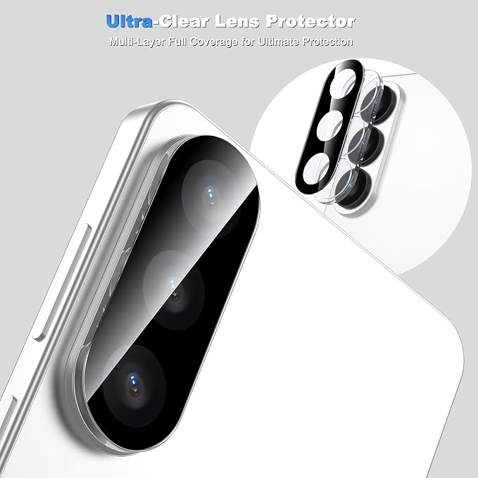WHPXJY 2026 New Upgrade for 3 pack Samsung Galaxy S26 Plus/+ Camera Lens Protector-Tempered Glass Cover, 9H+ Shatterproof/Anti-scratch/Maintains Original Clarity/Easy to Install - Image 5