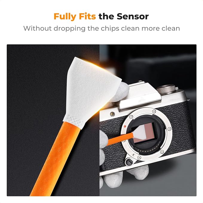 K&F CONCEPT 16mm APS-C Sensor Cleaning Kit, with 20ml Sensor Cleaner | 10 Pack Swabs, Vacuum Sealed, Gentle Cleaner, Multi-Device Use, Precision Cleaning,for Nikon Sony Canon Camera Clean,MA02 - Image 3