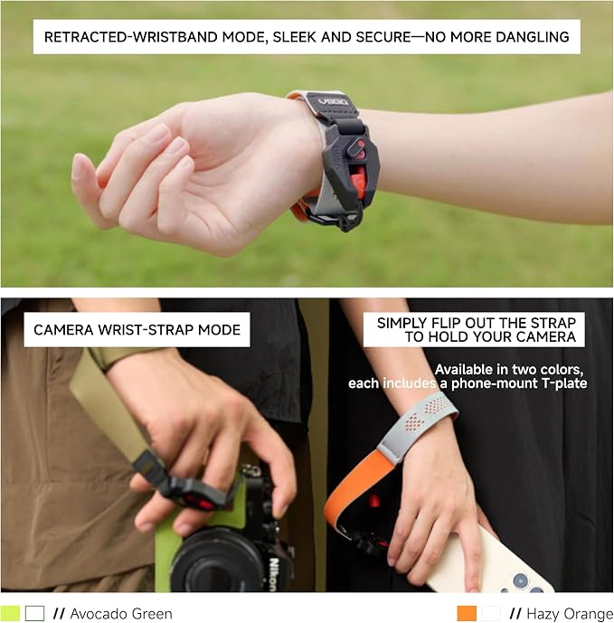 VSGO Casual Photography Wrist Strap – Patented Quick-Release, Anti-Twist, Skin-Friendly Elastic Knit, Fits Camera & Phone - Image 3