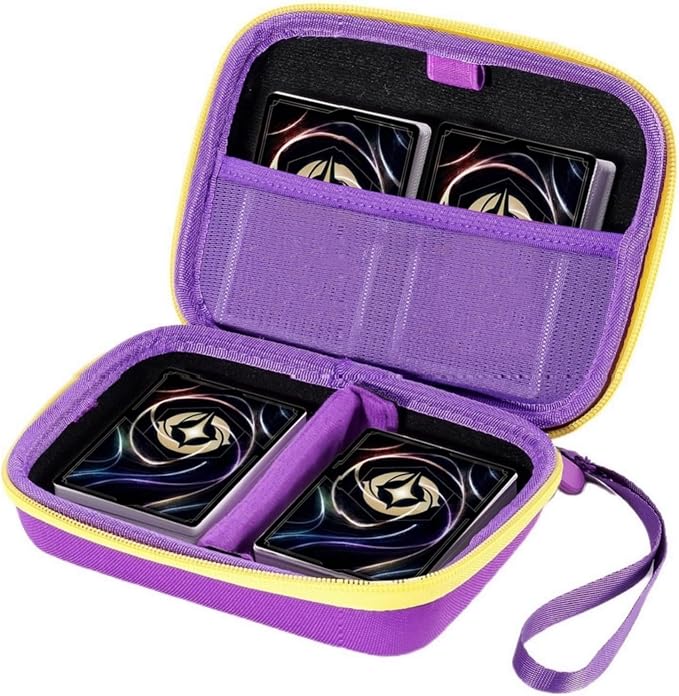 ProCase Trading Card Case, Hard Travel Storage Holds 300+ Cards -Purple | Compatible with MTG, TCG, Yu-Gi-Oh, Lorcana, Removable Divider for Flexible Organization, Multiple Color Options Available by ProCase