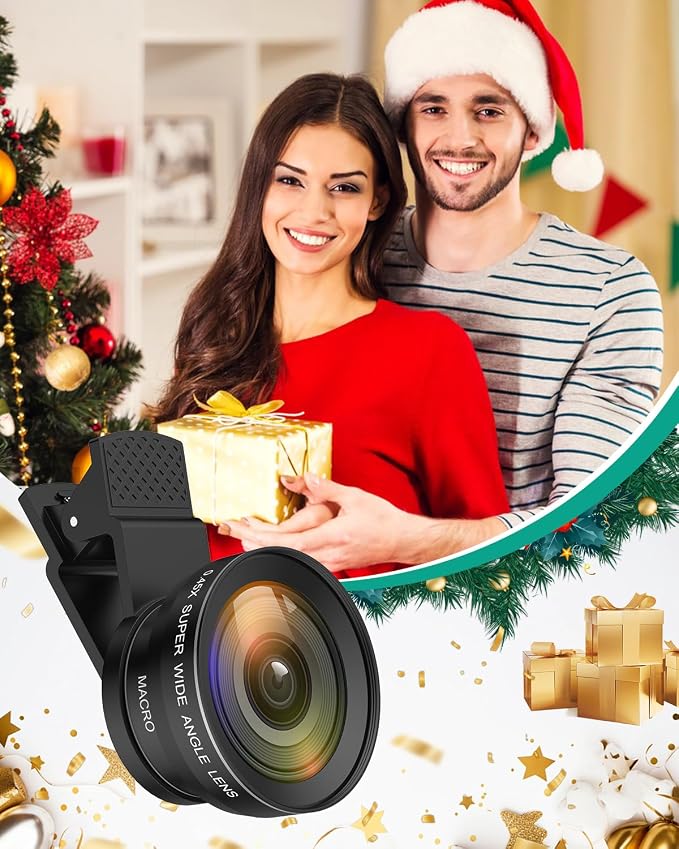 AMIR Phone Camera Lens, 0.45X Wide Angle & 12.5X Macro Lens, 2-in-1 Clip-On | 140° Super Wide Angle, HD Optical Glass, Universal Clip-On for iPhone 16/15/14/13, Samsung Galaxy S & Most Smartphones - Image 7