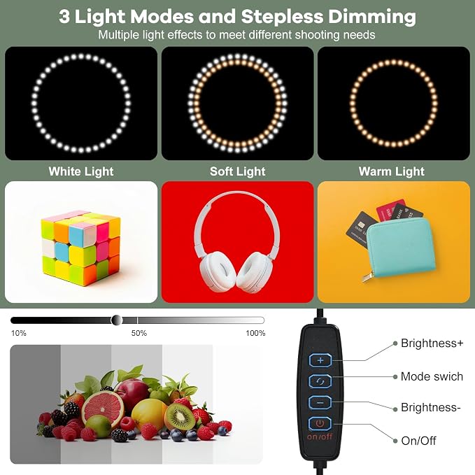 Lightdow 16"x12"x12" Photo Studio Light Box Photography with 120 LEDs (CRI>95), 6 Backdrops - Portable/Dimmable/Versatile Folding Shooting Tents for Toys/Jewelry/Watches/Cosmetics Photography - Image 3