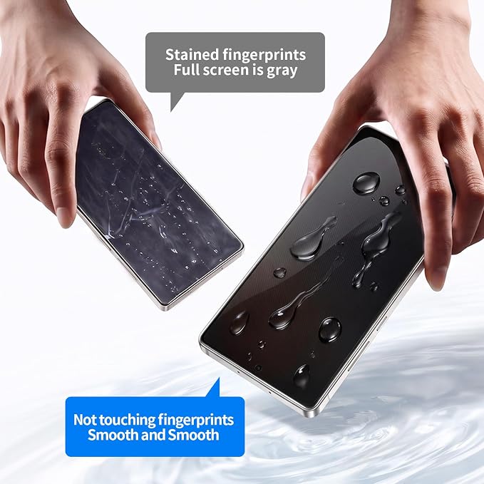 Privacy Screen Protector & Camera Lens for Galaxy S25 Plus 5G | 3+2 Pack, Anti-Spy, 9H Hardness, Support Fingerprint Unlock, Tempered Glass - Image 4