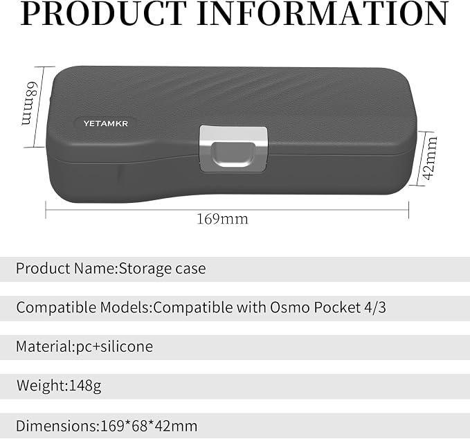 Portable Hard Case for DJI Osmo Pocket 4/3 Xtra Muse Camera Accessories | Rigid PC Storage Case, Portable Premium Protective Cover with 3 Magnetic CPL ND Filter Slots & 2 Memory Card Storage Slots - Image 9