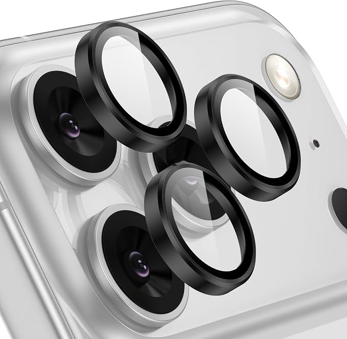 Tensea Camera Lens Protector Compatible for iPhone 17 Pro Max/17 Pro | Metal Aluminum Alloy Tempered Glass Cover Camera Screen Protector Accessories, Case Friendly by Tensea