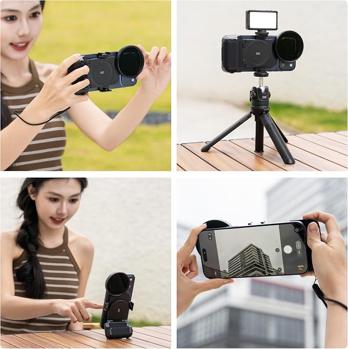 Upgraded 67mm Phone Lens Filter Mount + Phone Camera Grip Set for iPhone 17 16 15 14 Pro Pro Max Plus Air,Magnetic Filter Adapter w Cold Shoe & 1/4" Hole Pull-Out to Fit Pro Max Plus (No Filters - Image 8