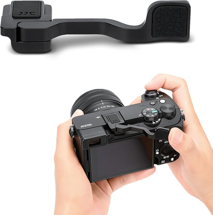 Foldable A6700 Thumb Up Grip Rest for Sony Alpha A6700 Thumb Accessories | Aluminum Alloy Metal Alpha 6700 Thumb Grip, Thumb Rest Support Holder, Not Affect The Use of Camera Buttons by JJC