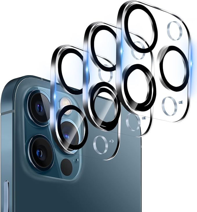 Dengduoduo 3 Pack Tempered Glass Camera Lens Protector for iPhone 12 Pro Max 6.7", Ultra HD, 9H Hardness, Anti-Scratch, Case Friendly, Easy to Install [No Affect on Night Shots] by Dengduoduo