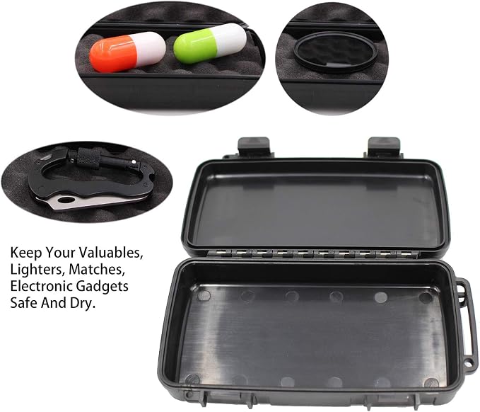 8" Small Hard Case with Pluck Foam Insert, 8.6 x 4.9 x 1.9 Inch - Protective Waterproof Plastic Tiny Box for Storage Medical item, Micro Tools - Lockable, Portable for Travel - Image 4