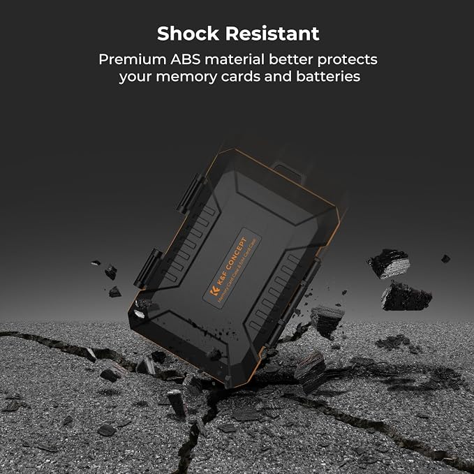 K&F CONCEPT 29 Slot Memory Card Case, Carrying Case for SD, CF, CFexpress | Micro SD, Nano SIM & Micro SIM Cards, PM01 - Image 8