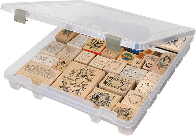 ArtBin 9100AB Super Satchel Slim 1 Open Compartment, Art & Craft Organizer, [1] Plastic Storage Case, Clear - Image 8